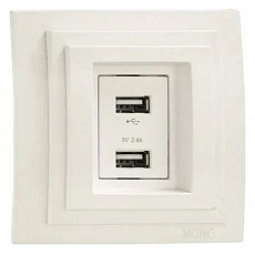 Розетка usb mono electric larissa 103-171705-178